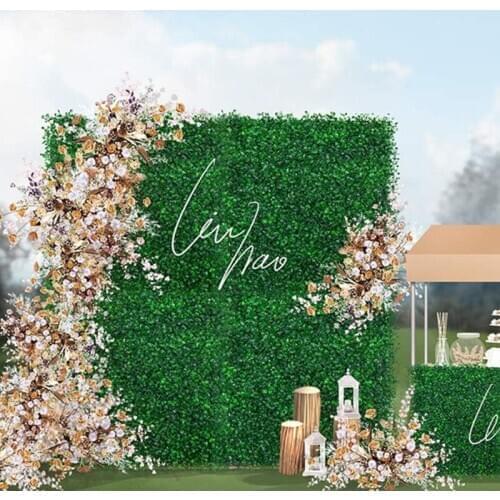 Free Shipping Artificial Turf Carpet Simulation Plastic Boxwood Grass Mat 25cm*25cm Green Lawn For Home Garden Decoration 15pcs