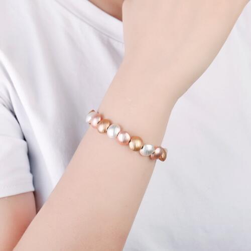 Bracelets For Women New Fashion Jewelry Black Silver Color Gold Adjustable Elastic Metal Beads Charm Bohemia Bracelets 2020