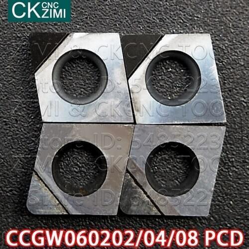 CCMT CCGW060202 PCD CCGW060204 PCD CCMT CCGW060208 PCD Dimamond PCD CNC inserts lathe cutting tools CCMT CCGW 0602 for aluminum