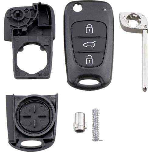 New Remote Key Shell For Hyundai I20 I30 IX35 I35 Accent Kia Picanto Sportage K5 3 Buttons Flip Folding Remote Key Case