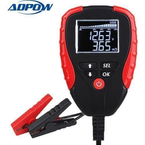 Digital 12V Car Battery Tester With AH Mode Battery Load Tester and Analyzer of Battery Life Percentage Voltage Resistance