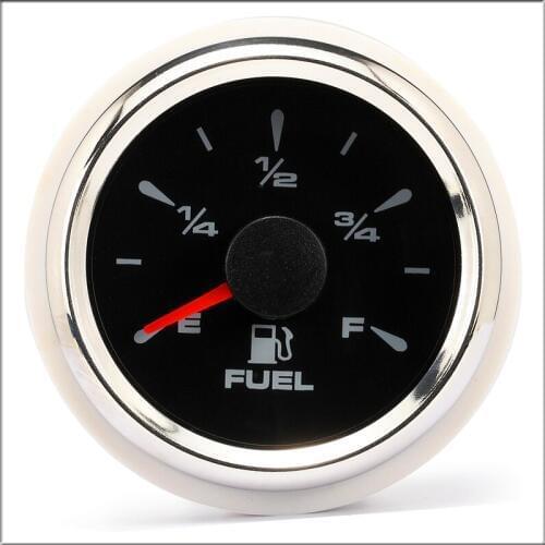 Boat Fuel Level Gauge 52mm Meter Oil Tank Level Indicator Black White Face fit Car Truck Boat with 8 Color Backlight 9-32V