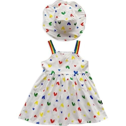 2021 childrens clothing summer new childrens Korean version of the sling girl Western style thin pure color dress