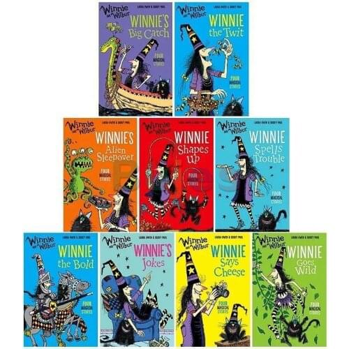 9book/set Winnie the Witch Childrens English novels book,humor english story books,Enlightenment Bedtime Reading books