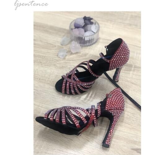 Women Ballroom Latin Dance Shoes For Salsa Tango Bachata Kizomba Social Party Performanc Soft Suede Sole Comfy Light Sandals