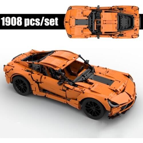 New Technic Super racing car Corvette C7 Z06 fit MOC-38557 speed car model building kits blocks bricks toys boys birthday gift