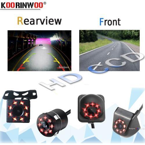 Koorinwoo High Definition Wide View Angel 8 IR Lights Car Backup Camera Front Camera Reversing Colorful Video Parking Assistance