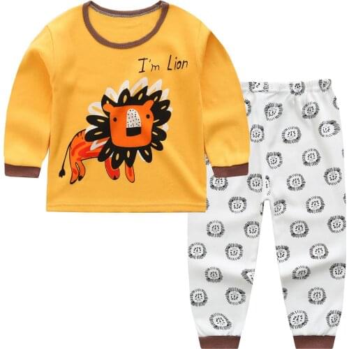 ZWY1205 Children Clothing Set Baby Boys And Girls Outwear Autumn New Kids Long Sleeve Cotton Style Sports T-shirt + Pants Set