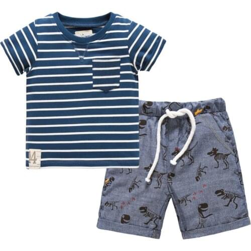 Top Quality Boys Children Suits 100% Cotton Baby Boys Clothes Sets Casual Tee Shorts Pants Beach Outfits Infant Kids Sports Sets