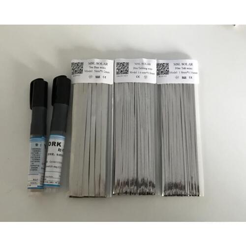 DIY Solar Panel Solar Cell Solder Ribbion 30m tabbing wire+ 5m Bus wire+2pcs Flux pen. solder wire Copper content more 99.97