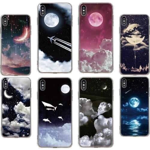 For BQ Aquaris vsmart Active 1 JOY 4 1 Plus Soft cover For BQ 5016G Choice 6040L 6042L Magic E airplane moon flight phone case