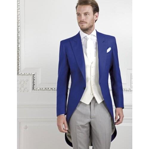 Latest Design Mens Suits Groom Tuxedos Groomsmen Wedding Party Dinner Best Man Suits Blazer (Jacket+Pants+Vest+Tie) NO:873