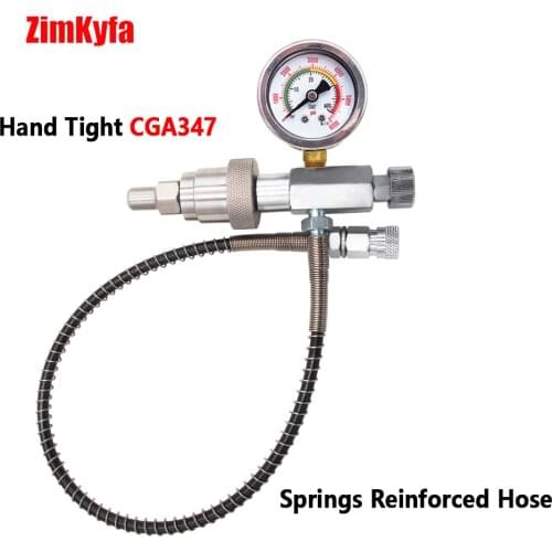 SCBA Fill Station Charging Adapter Hand Tight CGA347 Adapter 24/36 inch Microbore Hose for Paintball PCP Air Rifle