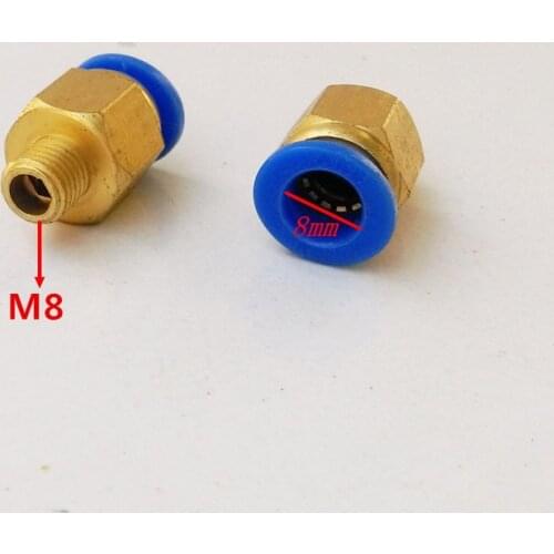 20pcs/lot 8mm Tube M8 Thread Pneumatic Fitting Quick Joint Connector PC8-M8