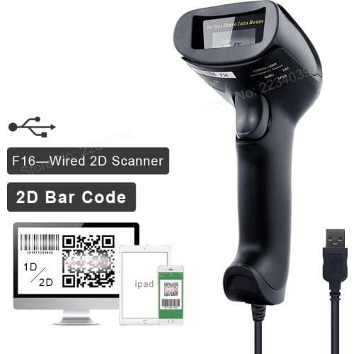 Handheld USB wired QR Bar Code Reader Plug and Play 1D/2D Barcode Scanner with screen scan for supermarket Restaurant Express