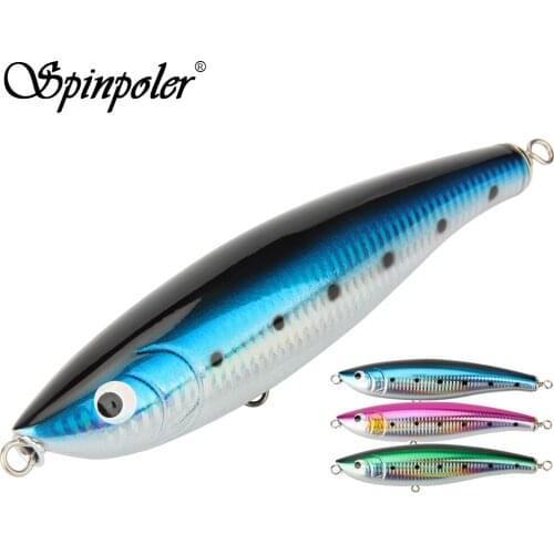Spinpoler Surface Trolling Lure 69g/17.5cm Pencil Boat Fishing Artificial Bait Ocean Handmade Wooden Stickbait deep sea fishing