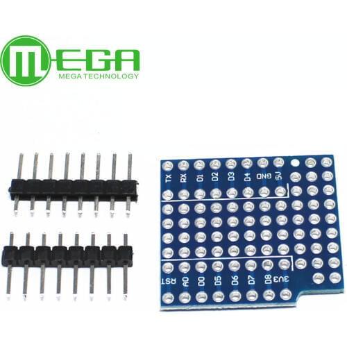 ProtoBoard Shield for WeMos D1 mini double sided perf board Compatible