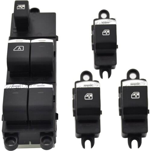 With Chrome 25401-EB30B 25401EB30B 1 Set Front Left Master Electric window lifter switch for Navara D40 04-16 25401-BB65B