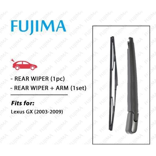 Rear Wiper Blade and Arm for LEXUS GX470 GX 470 (2003-2009) Back Window Windscreen Rear Wiper Arm