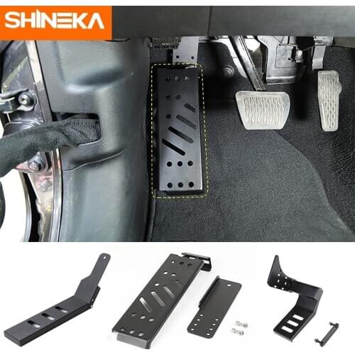SHINEKA Pedals for Jeep Wrangler JL 2018+ Aluminum alloy Car Brake Foot Rest Pedal Pegs Plate Pads Cover For Jeep Wrangler JL