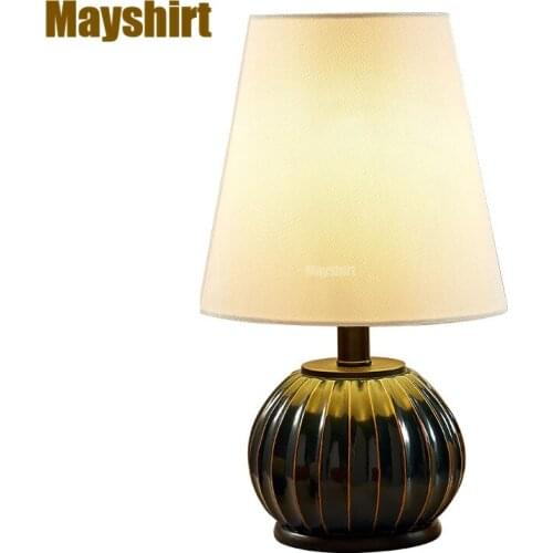 Modern resin fabric table lamps for living room Home deco bedroom lamp bedside table lights lamparas de mesa para el dormitorio