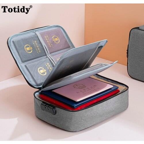 Document Storage Bag Tickets Folder Office Certificate File Organizer Case New Home Travel Accessories Passport Storage Case