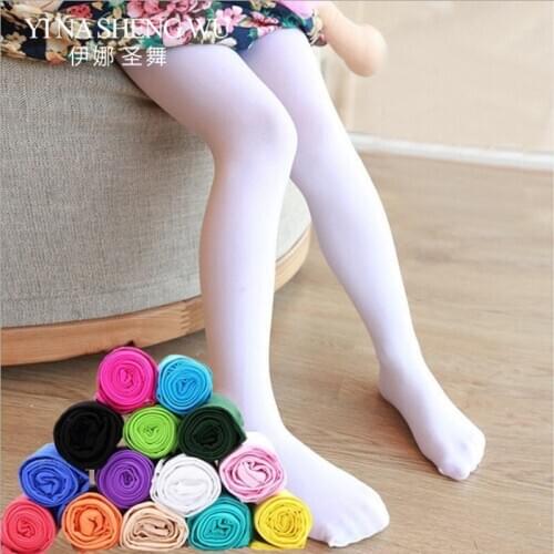 Girls thin Section Fashion Pantyhose Baby Velvet Tights Children Ballet Dance Stockings Spring Summer Kids Dance Tights 14Colors