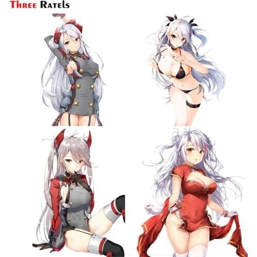 Three Ratels F11 prinz eugen azur lane Anime sticker for passat b5 skateboard guitar motorcycle cute girl Anti Scratch Film