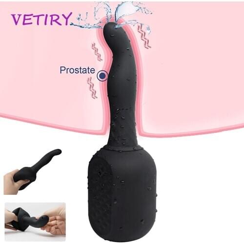 VETIRY 10 Speed Vibration Enema Cleaning Female Vagina Anal Douche Cleaner Vaginal Stimulator Prostate Massager Adult Products