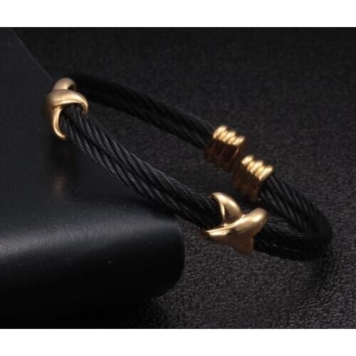 High Quality Brand Chain Link Charm Cuff Bracelets Men Women Jewelry Soft Health Stainless Steel Cuff Sporty Bracelets