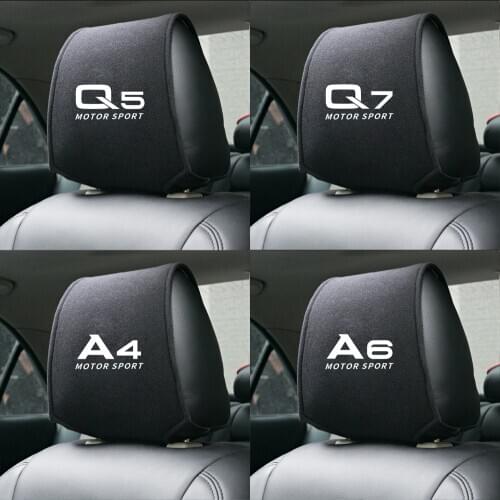 1PCS Auto headrest cover Dedicated For A1 A3 A4 A5 A6 A7 A8 audi Q2 Q3 Q5 Q7 TT Car Accessories Seat Cover Car Styling