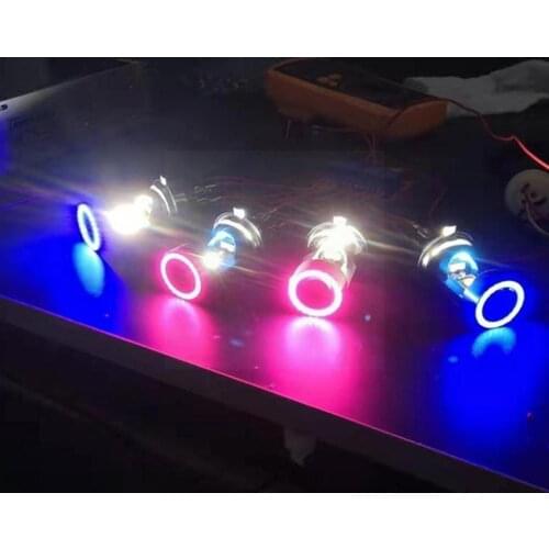 1PC H4 Led Motorcycle Headlight Bulbs Angel eyes COB ATV Light Ba20d Head Scooter Motorbike Lamp HS1 Accessories LED Fog D1F9