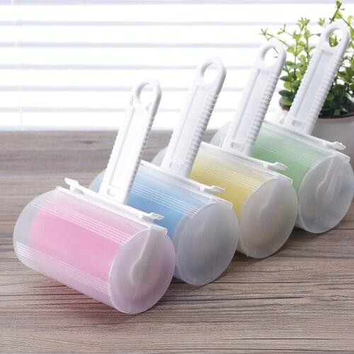 1PCs Portable Washable Roller Cleaner Lint Sticky Picker Pet Hair Fluff Remover Brush Reusable Lint Rollers Cleaning Tools