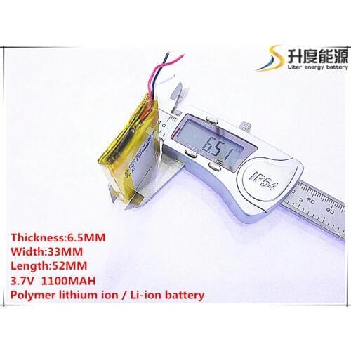 10pcs [SD] 3.7V,1100mAH,[653352] Polymer lithium ion / Li-ion battery for TOY,POWER BANK,GPS,mp3,mp4,cell phone,speaker
