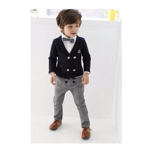 2018 Blazers jackets for Baby boys Wedding suits Kids clothes suit Kids Lounge suit Boys Blazers suits (2 pcs) free shipping