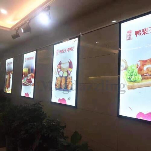 4PCS 60X90CM Ultra Slim Slimline Magnetic Open Aluminum Frame LED Advertising Menu Light Box Signage for Restaurant