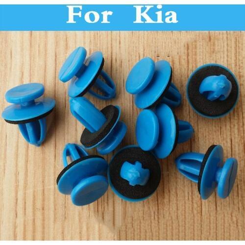 50pcs Car Bumper Fender Plastic Rivets Hole Blue For Kia Rio Sorento Picanto Pride Quoris Spectra Sportage Venga Opirus Optima