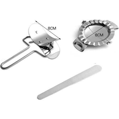 60 Sets Stainless Steel Dumpling Maker Wraper Dough Cutter Ravioli Dumpling Mould Stuffing Spoon Kitchen Tools Wholesale K1
