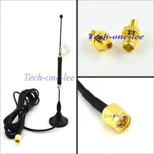 4G 10dbi LTE Antenna 3g 4g lte Aerial 698-960/1700-2700Mhz with magnetic base SMA Male RG174 3M+A SMA female to TS9 male Adapter