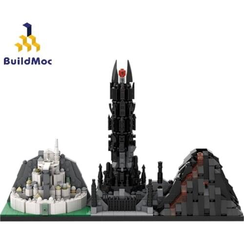 BuildMOC City Buildings MOC Skyline House Sets Figures Castle Architecture Creator Expert Building Blocks City Street View Toys