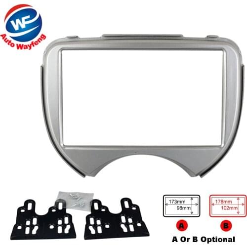 Double Din Facia For NISSAN Micra March RENAULT Pulse Radio CD DVD Stereo Panel Dash Install Trim Fascia Kit Face Surround Frame
