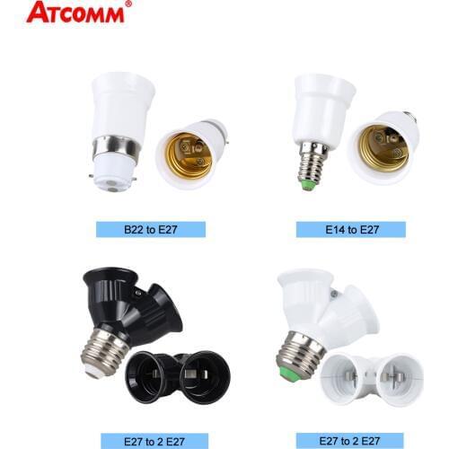 E14 E27 to GU10 B22 E12 E14 MR16 G9 GU24 LED Lamp Holder Converter Socket Y Shape Splitter Adapter High Quality Fireproof