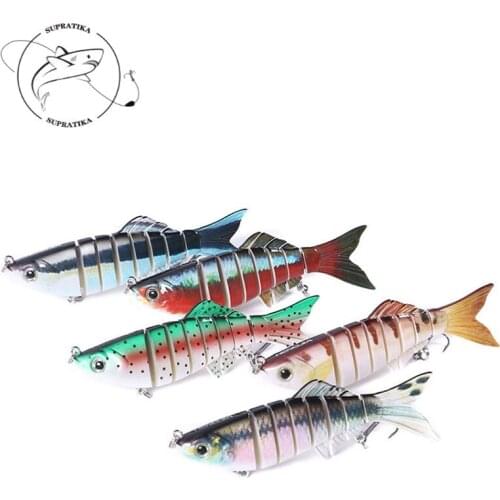 Artificial Multi-section 3D Eyes11cm/22.5g ABS Plastic Hard Bait 6# With Hook Anti-corrosion Wobblers Painted Print Bionic Bait