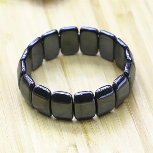 Classic Natural Stone Bracelet Gold Crystal Black Gallstone Chakra Bracelets for Women Men Balance Yoga Beads Elastic Bracelet