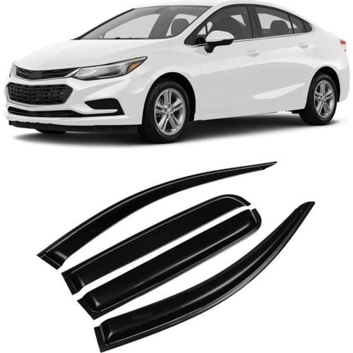 For Chevy Chevrolet Cruze Sedan Hatchback 2017-2020 Car Window Visor Wind Rain Cap Smoke Guard Deflector Vent Shade Rain Eyebrow
