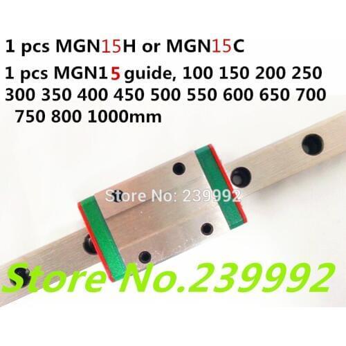Kossel Pro Miniature MGN12 1000mm 12mm linear slide :3pcs MGN12 L-1000mm rail+3pcs MGN12H carriage for X Y Z axies