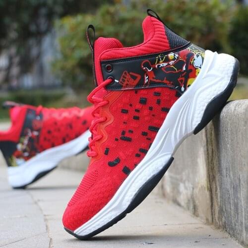 2021 New Brand Basketball Shoes Hot Sale Comfortable High Top Training Boots Outdoor Cushioning Hombre Athletic Mens Sneakers
