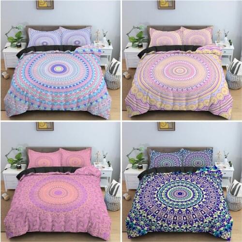 Mandala Duvet Cover Set Bohemian Style Bedding Set Comforter / Quilt Cover Full King Queen Size Bedclothes Bedroom Decor
