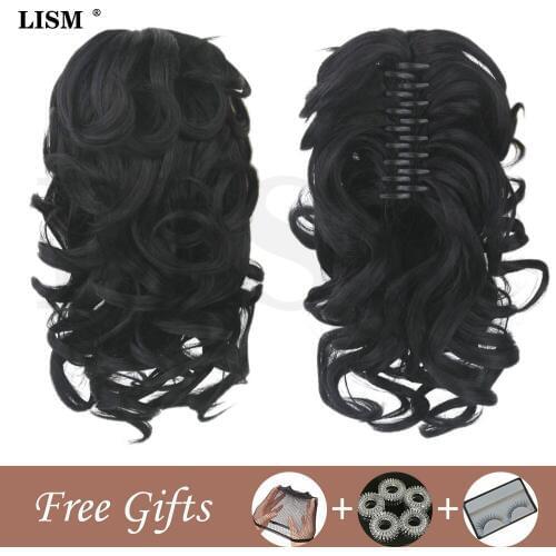 12'' Hair Extensions Vogue Lady Short Hairpiece Wavy Curly Claw Clip Ponytail Clip-on Hairpieces High Temperature Multicolor Wig