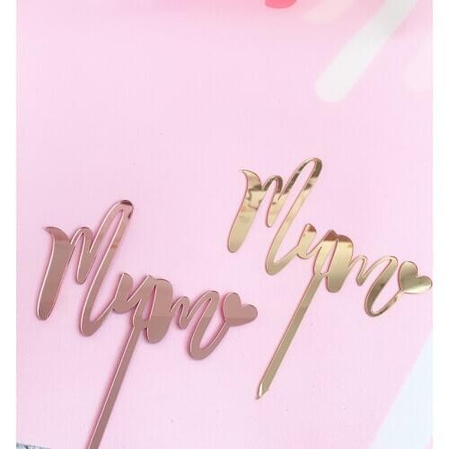New Product Baking Cake Decoration Mum Happy Birthday Mothers Day Acrylic Cake Topper